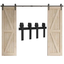 4-20FT Sliding Barn Door Hardware Track Closet Kit For Single/Double/Bypass Door