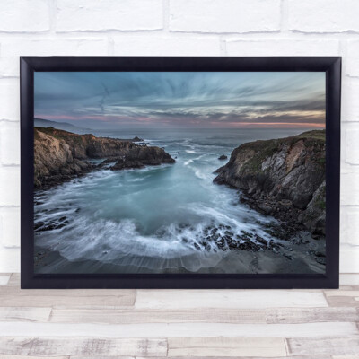 Black Point Cove Strand Klippe Klippen Meereslandschaft Ozean Meer Bucht Wandkunstdruck