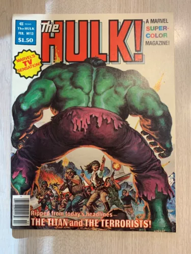 HULK MAGAZINE 13 NM- OR BETTER WHITE PAGES 1979 IST BILL SIENKIEWICZ MOON KNIGHT