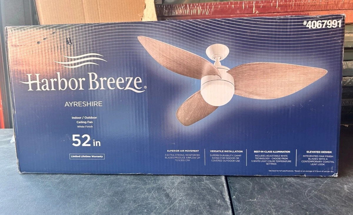 Harbor Breeze 52 Avian Brushed Nickel Ceiling Fan Shelly Lighting