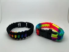 LGBTQ Outdoor Survival Paracord Bracelet 7 Core Braided Rope for Emergency