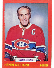 Vintage 1973 Topps Hockey Henri Richard All-Star NHL Hall Of Fame #87 A16