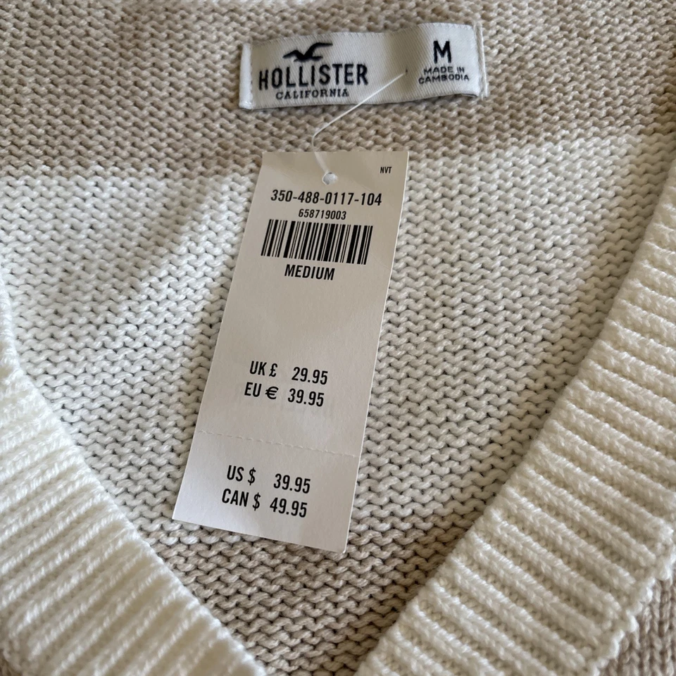 HOLLISTER - Woollen waistcoat With 3 Buttons - BRAND NEW WITH TAG - Size Medium - Image 2 of 4