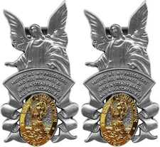 St Christopher Medal for Car Visor Clip, Guardian Angel Car Medal, Bless Driving