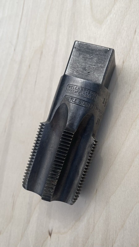 Vintage Wells Bros. Little Giant 1 1/2” Pipe Threading Tap. Briggs Std. US MADE
