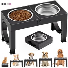 Elevated Dog Bowls Large Breed Raised Dogs Bowl Stand Large/Medium Sized Dog ...