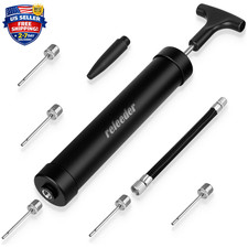 10 Inch Ball Pump Kit, Basketball Pump, Portable Air Pump with 5 Needles, 1 Nozz