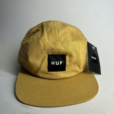 HUF Hat Cap 5 Panel Strap Back Brown Mens One Size Essentials Box Logo Vol 1