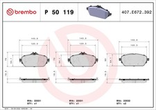 P 50 119 Brembo brake pad set, disc brake for Mercedes-Benz
