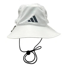 Adidas Men’s Victory Bucket Hat Size L/XL White Outdoor Cap UV Sun Protection 50