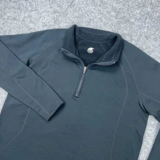 Eastern Mountain Sports Sweatshirt Mens XL Black 1/4 Zip Techwick Base Layer