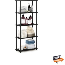 TURN-N-TUBE Storage Shelves, 5-Tier Book Shelf, Corner Shelf, Toolless Open S...