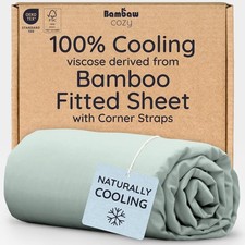 100 Viscose Derived from Bamboo Fitted Sheet King Size, Cooling Fitted Sheets