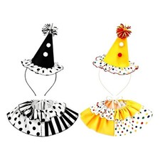 Halloween Clown Costume Accessory with Ruffle Collar for Theme Photo Party Use
