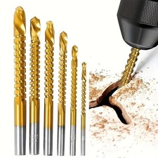 6Pcs 3mm-8mm Side Cutting Drill Bit Twists Drill Bits Serrated Drill Bit Set UK