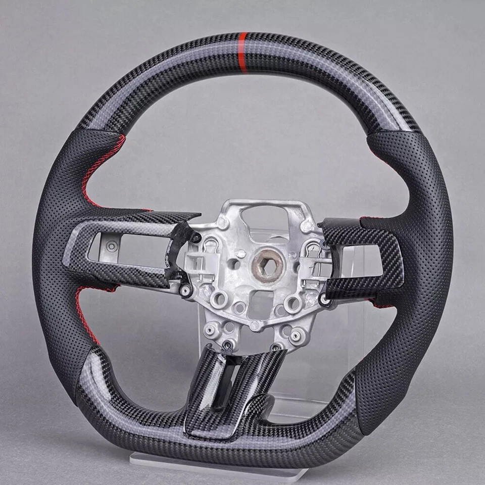 Real Kohlefaser Smart LED Lenkrad LED Performance für Ford Mustang GT 2015-2023 - Bild 3 von 4