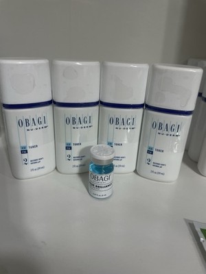 OBAGI Nu-Derm x 4  Toner NEW SEAL Total 8 oz  ( GIFT Ob Blue Brilliant Peel )