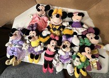 Minnie Mouse Plush Lot Mini Bean Bag Disney Store Parks Mixed Lot of 9