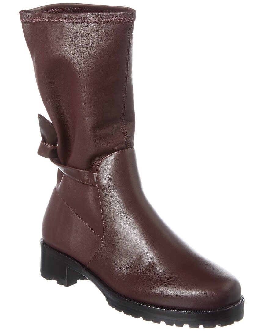 Alexandre Birman Clarita Motorcycle Leather Bootie Womens Red 35 32190₽