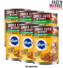  6 pack Pedigree Choice Cuts Adult Soft Wet Dog Food, 13.2 oz Cans