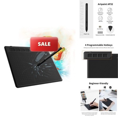 GAOMON S620 Drawing Tablet 6.5 x 4 Inch 8192 Passive Pen 4 ExpressKeys Windows