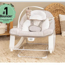 Ingenuity Keep Cozy 3-in-1 Grow With Me Baby Bouncer Portable Rocking Gray
