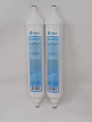 (2)-Tier 1 Replacement 6-mo. Inline Water Filter Cartridge Comparable GE GXRTQR