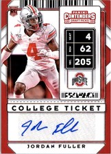 2020 Panini Contenders Draft Picks #215 Jordan Fuller RC Auto - FB