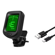 Guitar Tuner, Clip On Tuner for Ukulele Precise Tuning Tuner with LCD Display