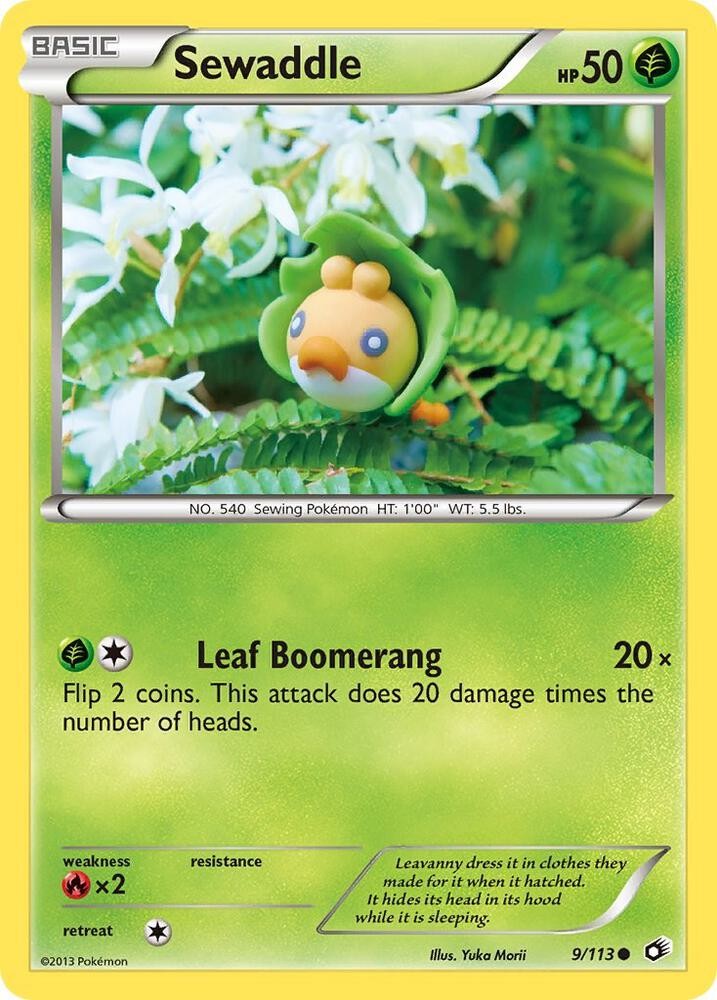 Pokémon TCG Sewaddle Legendary Treasures 9/113 Common NM/M Grass Sewing