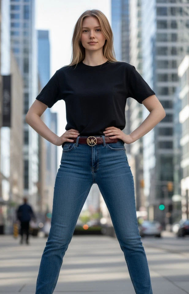 Michael Kors Belt Leather Twist Reversible Burgundy & Brown Size Large NWT - Image 4 of 4