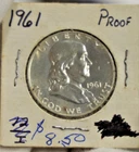 1961 US Franklin Proof Half 50c Nice Coin