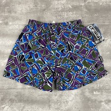 vintage 1993 REDSAND swim shorts trunks Mens M 90s nylon abstract funky aop
