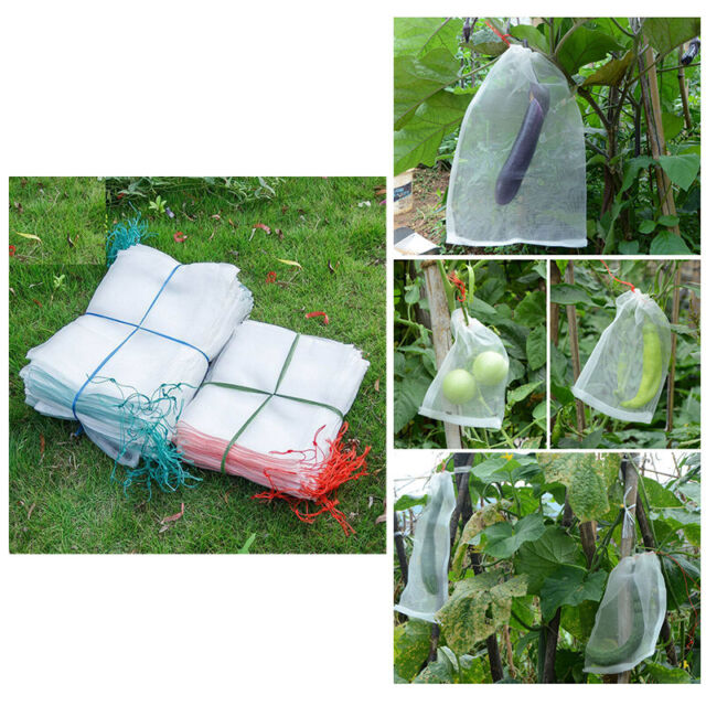 Netting Bags Garden Fruit Barrier Cover Bag for Grape Fig Vegetable Protecti-k