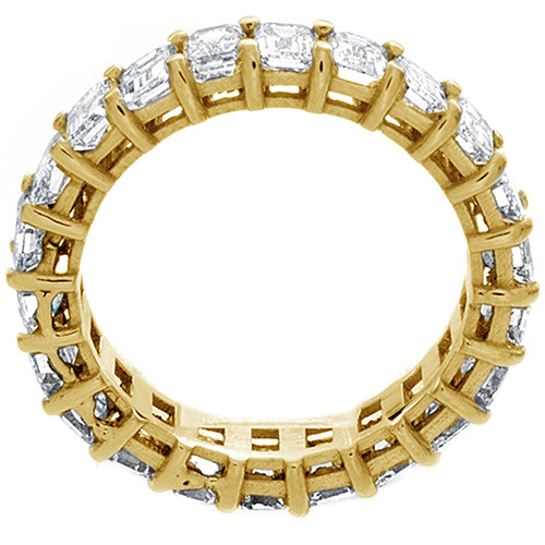 Anello Eternity con Diamante Splendente Forma 8.00 Carato 14k Oro - Foto 3 di 4