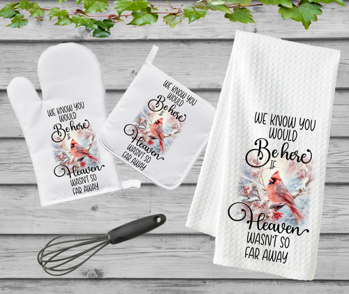 Handmade Kitchenware-Cardinals-Christmas-Kitchen Towel-Apron-Pot Holders-Gift - Picture 13 of 29