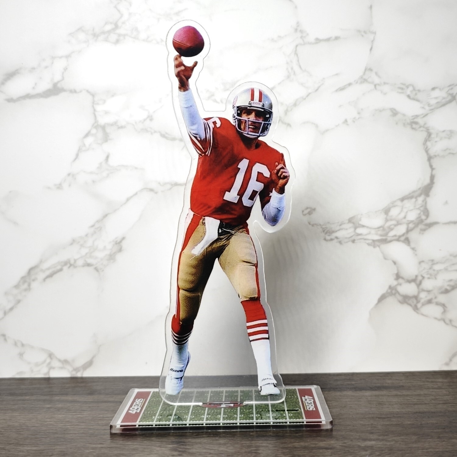 Joe Montana Passing Standee - 49ers Legend Man Cave Memorabilia & Collectible