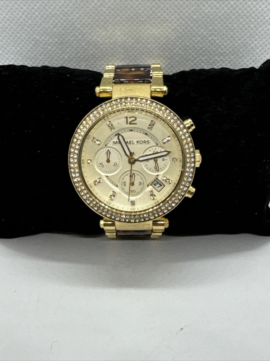 Michael Kors Parker MK5688 Women\'s Gold Tortoise Analog Dial Quartz Watch JNA432 Michael Kors Ladies Watch Parker MK5688 | Watches Prime main image 3