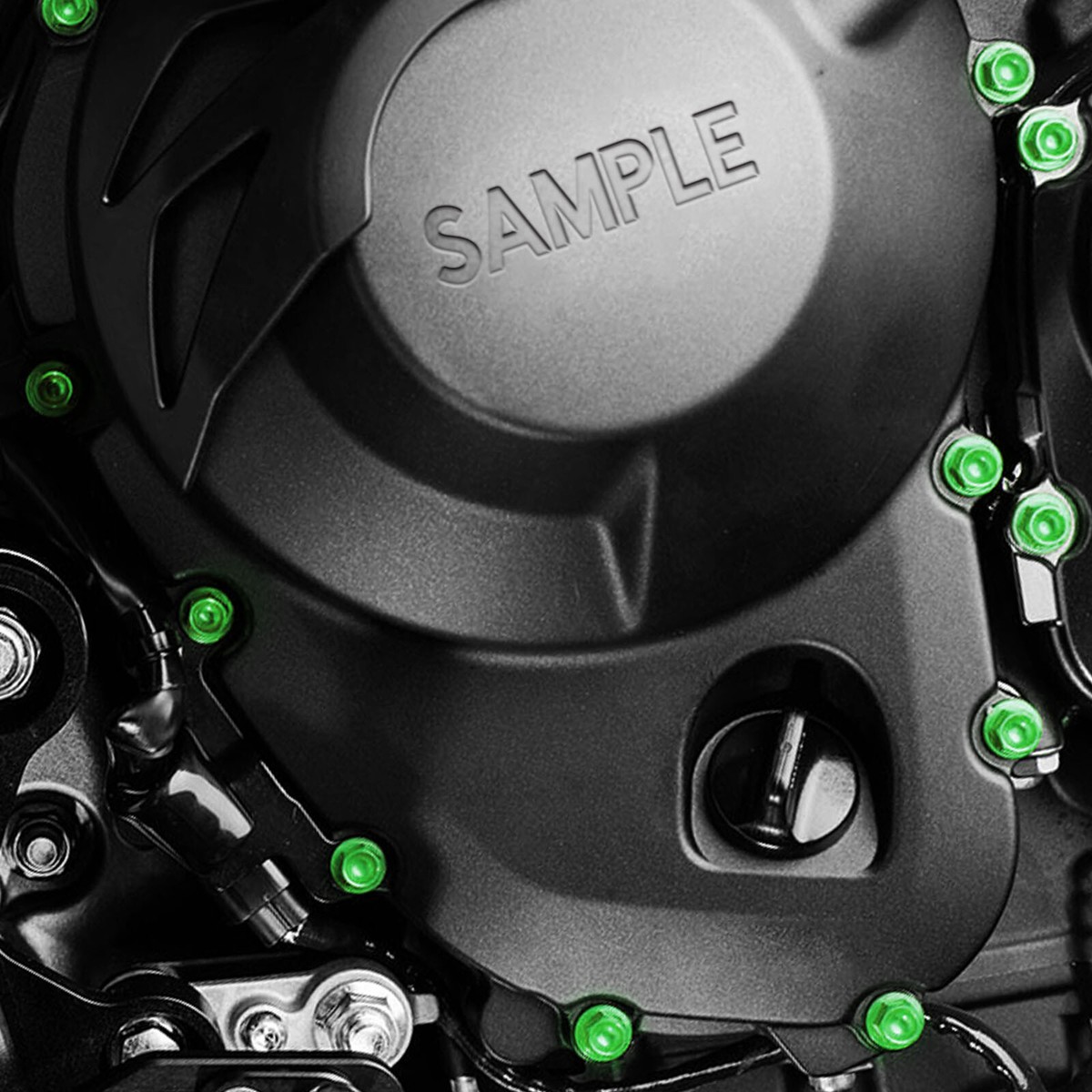 か、か、か、様用 Green Crankcase Cover Engine Bolt For Kawasaki Ninja ZX-6R