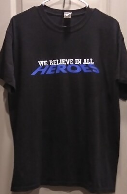 NAPA t shirt Large Navy Blue Auto Care Center Short Sleeve We Believe in Heros