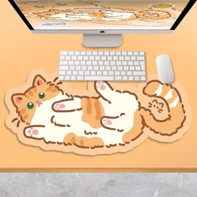 Großes Kawaii Mauspad Katzen Matte Anime Gamer Schreibtisch Teppich 70x30cm