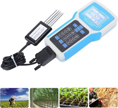 Asixxsix Soil Meter, 5 in1 Soil Temperature Conductivity NPK Tester
