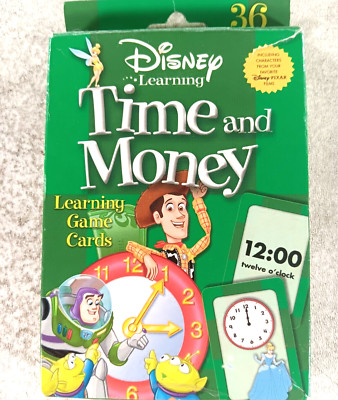 Disney Learning Time and Money 36 Learning Game Cards by Bendon 2005