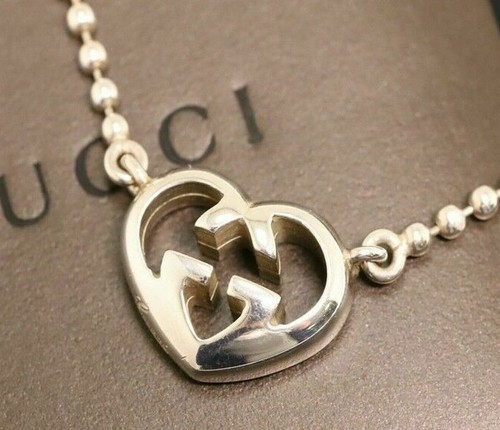 GUCCI Heart G Logos Necklace 16\