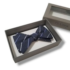 NWT Jos. A. Bank Stripe Adjustable Pre-Tied Bow Tie