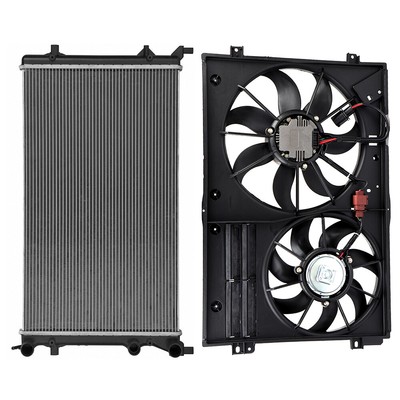 Cooling Fan & Radiator Kit For 11-12 Volkswagen Jetta 2.5 L5 2480CC 4-Door DOHC
