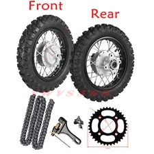 10inch Drum Brake Wheel 2.50-10 Front + Rear Tires Sproket for SSR SDG Dirt Bike