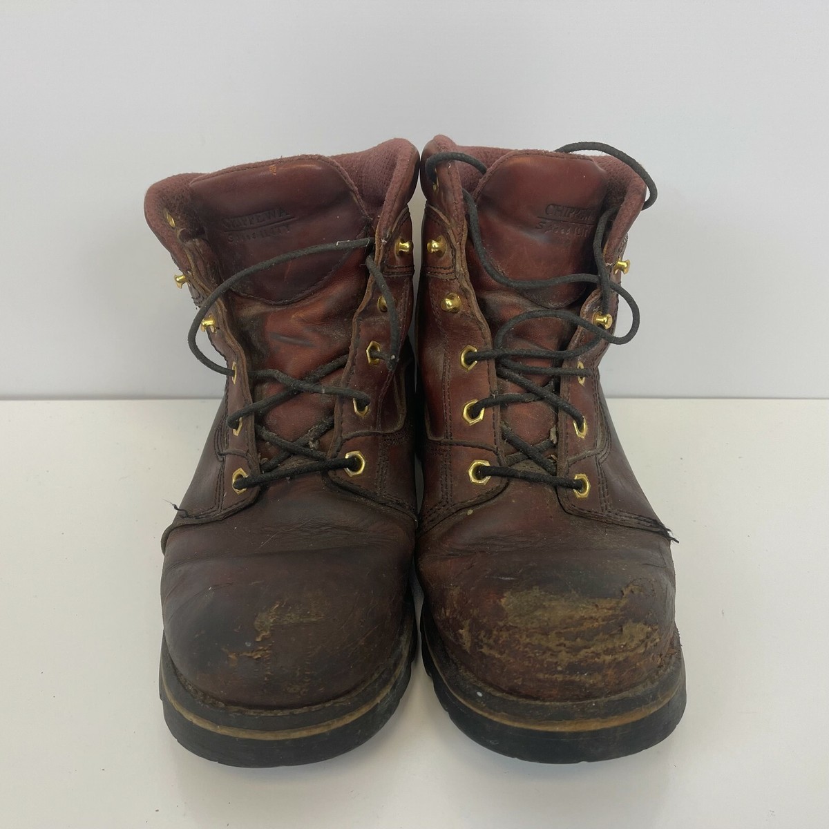 Chippewa 6 Inch Redwood Lace Up Work Boots Leather Mens Size 9.5 W Chippewa Mens Classic 2.0 6in Lace Up Chocolate Apache  main image 4