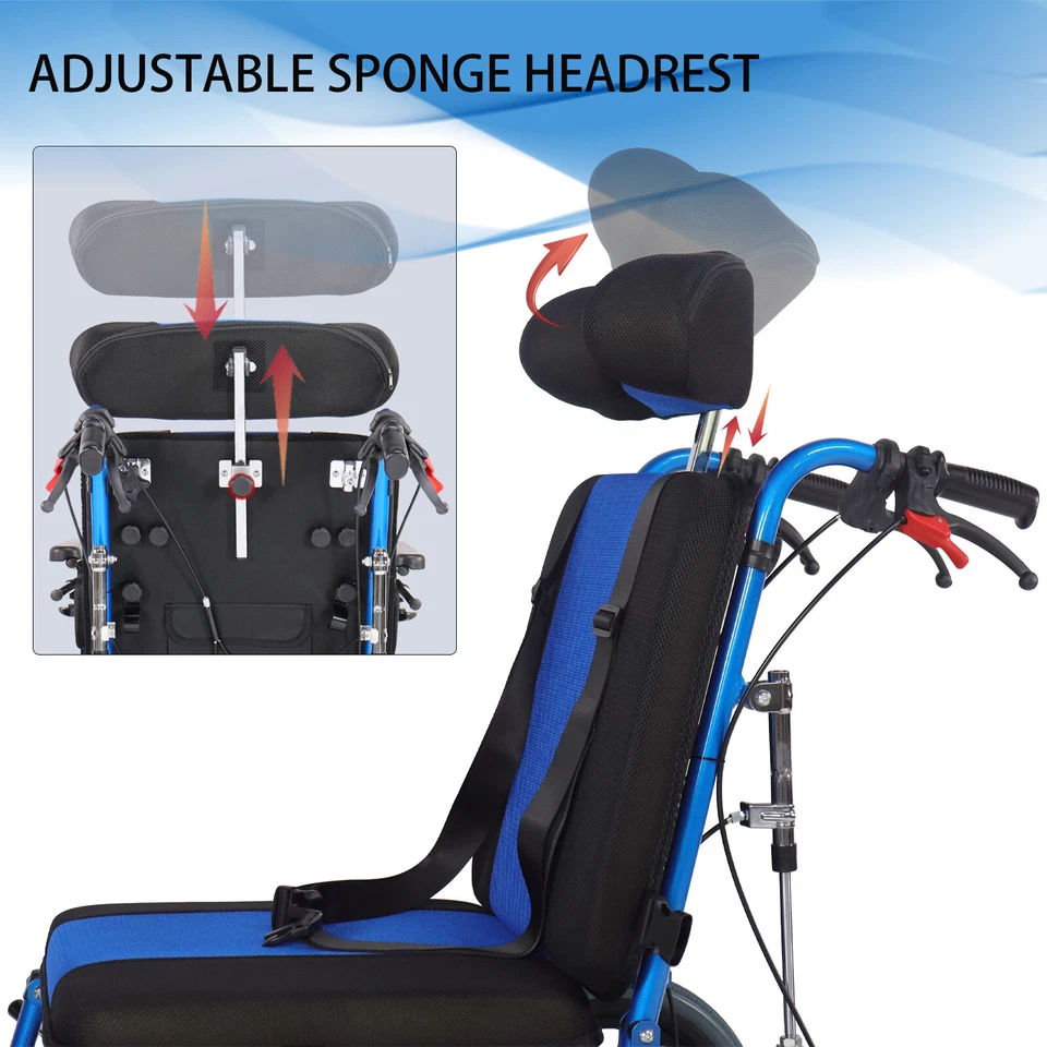 Детская инвалидная коляска для детей-инвалидов полностью лежащая откидывающаяся медицинская инвалидная коляска - Изображение 4 из 4