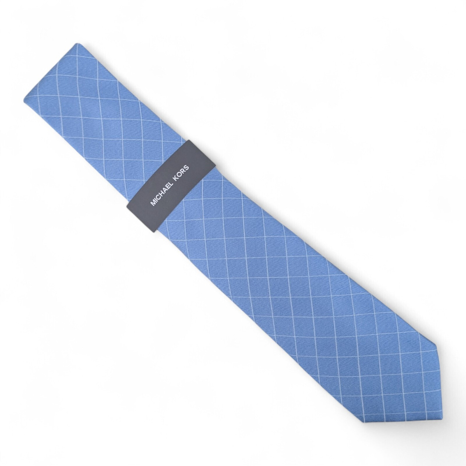 Мужской галстук Michael Kors Parkwood Grid Lt синего цвета- OS 3990₽
